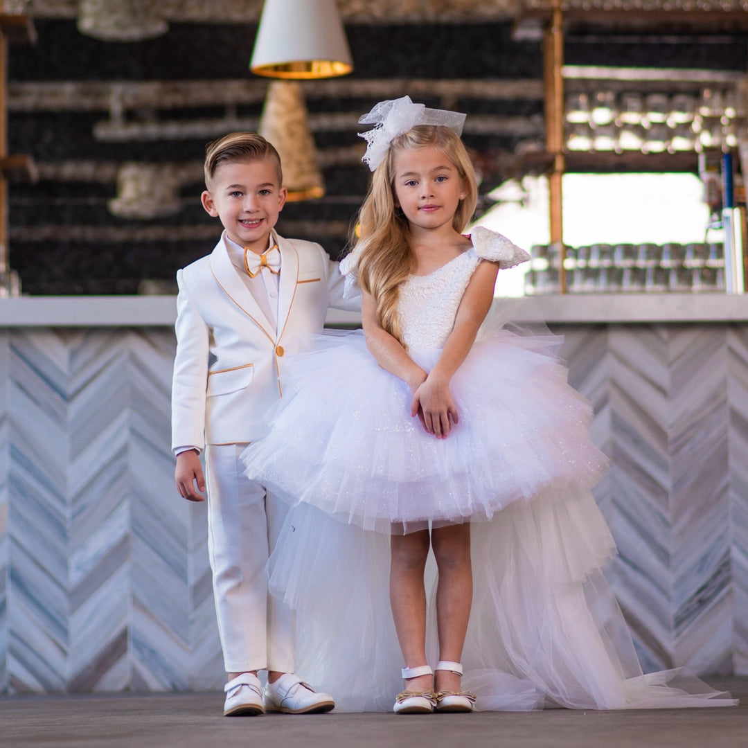 Kenzi Dress (White Detachable Train)