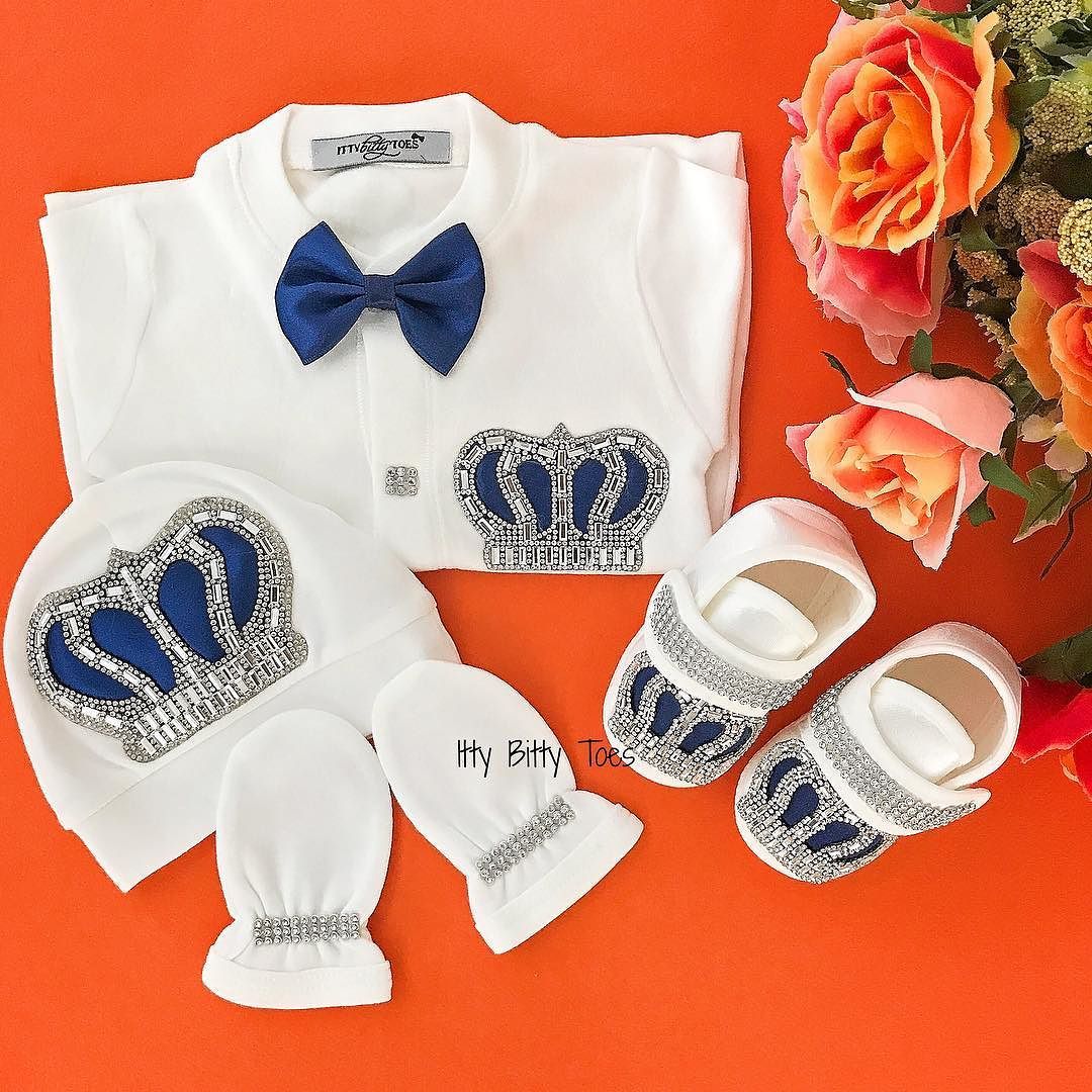 Angel Wings Jewels Set (Royal Blue) - Newborn Set - Itty Bitty Toes