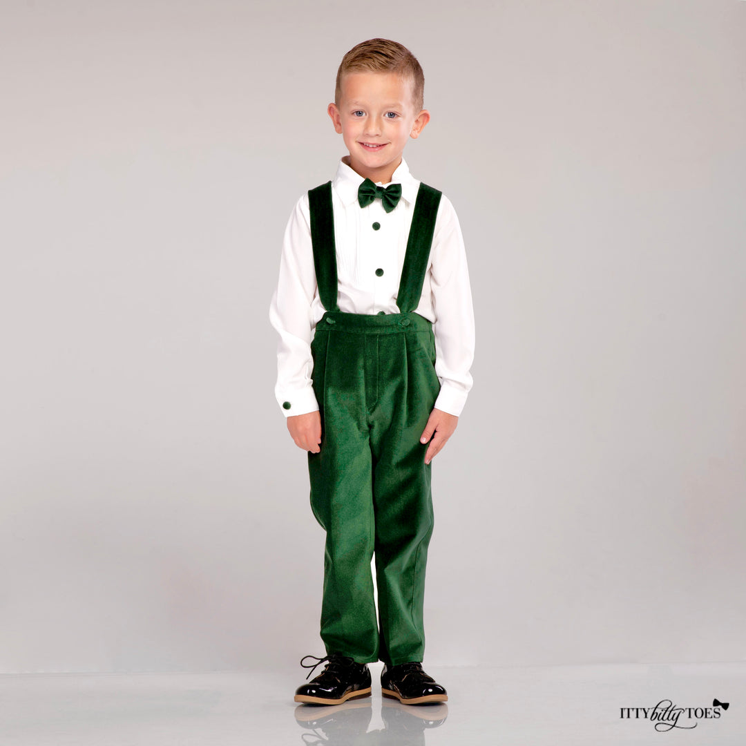 Connor Suspenders Set (Velvet Green)