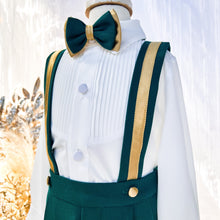Christiano Suspender Set (Emerald & Gold)