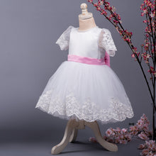 Princess Julia Dress [White & Pink]