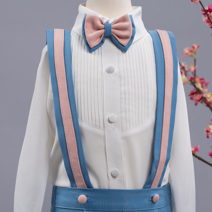 Christiano Suspenders Set (Blue & Pink)