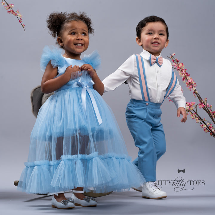 Christiano Suspenders Set (Blue & Pink)