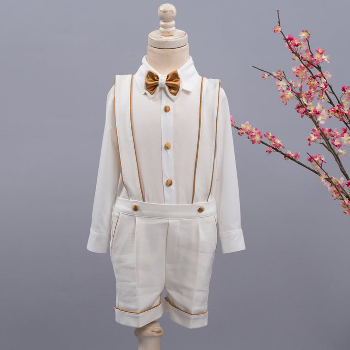 Charlie Shorts Set (White & Gold)