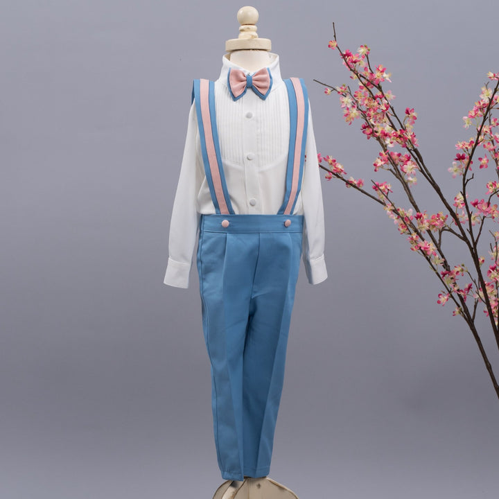 Christiano Suspenders Set (Blue & Pink)