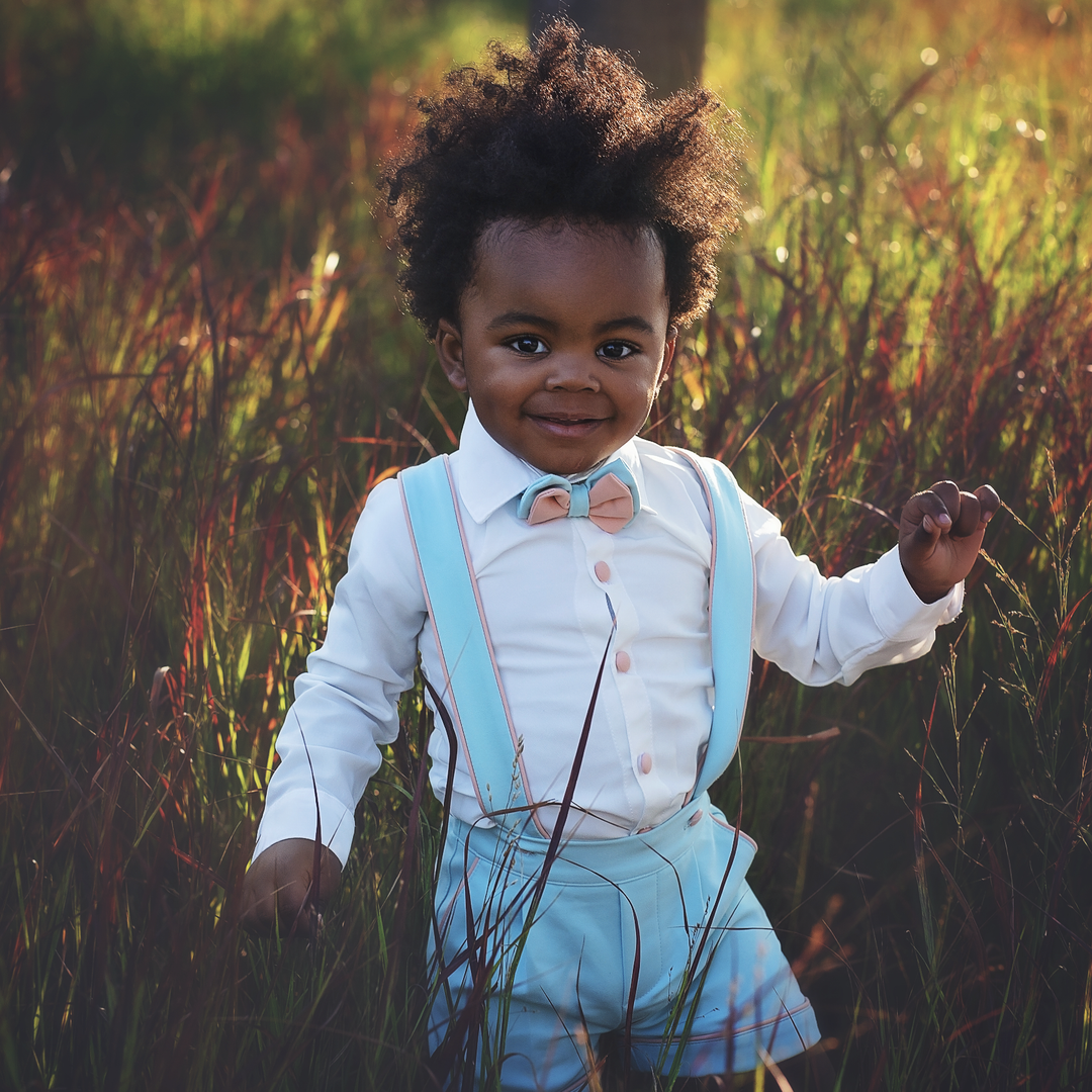 Charlie Shorts Set (Mint & Blush) - Couture - Itty Bitty Toes