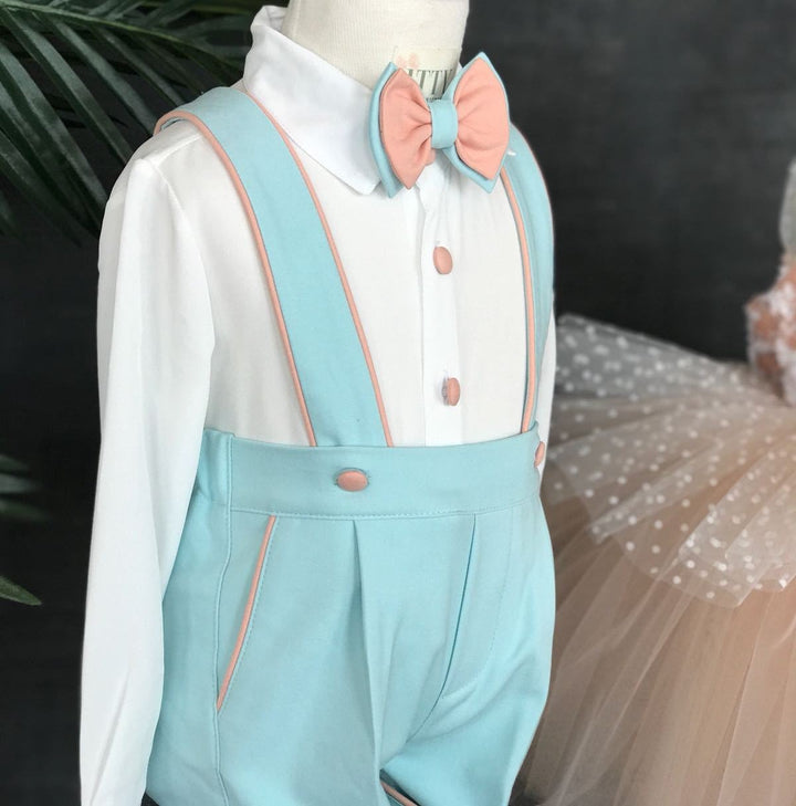 Charlie Shorts Set (Mint & Blush) - Couture - Itty Bitty Toes