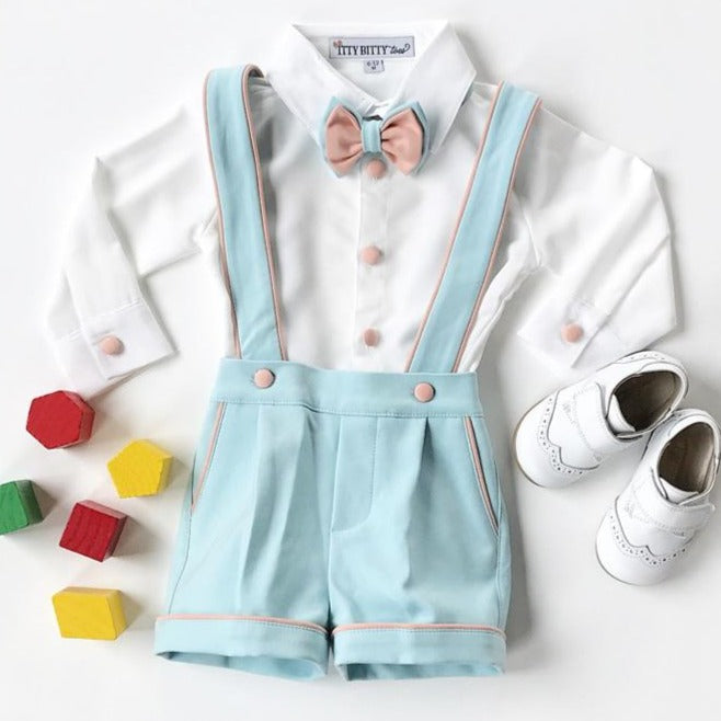 Charlie Shorts Set (Mint & Blush)