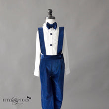 Connor Suspenders Set (Blue) - Couture - Itty Bitty Toes