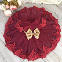 Princess Julia Dress (Burgundy) - Couture - Itty Bitty Toes