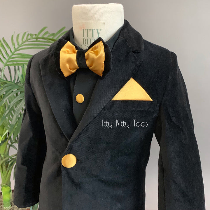 Alex Suit (Velvet Black) - Couture - Itty Bitty Toes