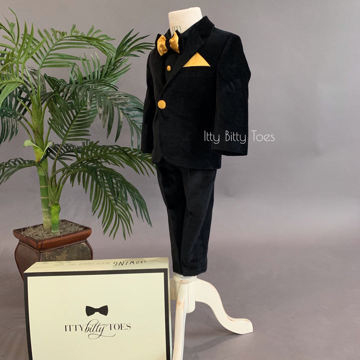 Alex Suit (Velvet Black) - Couture - Itty Bitty Toes