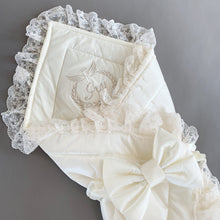 Angel Embroidered Bow Blanket - Newborn Set - Itty Bitty Toes