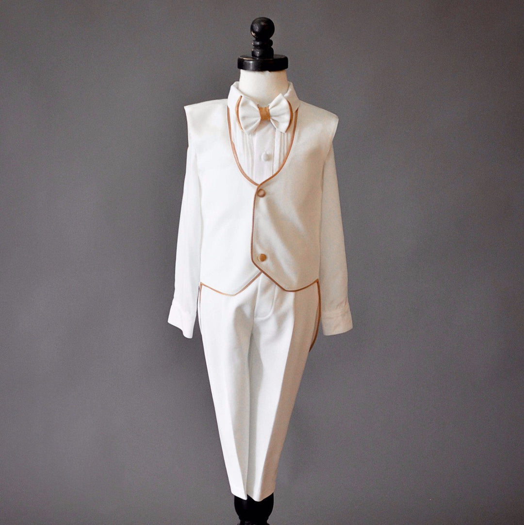 William Vest Set (Gold) - Couture - Itty Bitty Toes