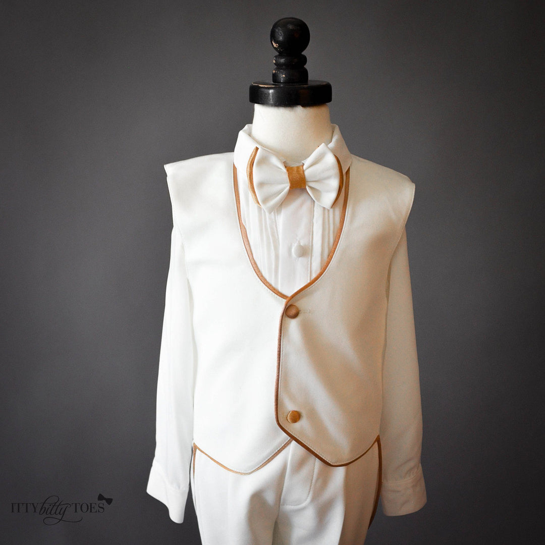 William Vest Set (Gold) - Couture - Itty Bitty Toes