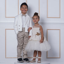 Charles Suit (Taupe & White) - Couture - Itty Bitty Toes