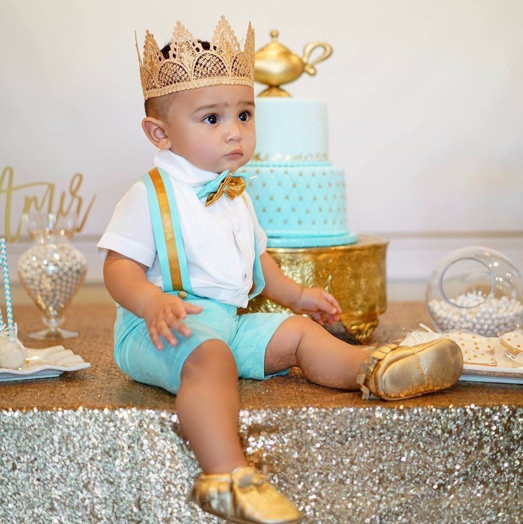 Christiano Shorts Set (Mint & Gold) - Couture - Itty Bitty Toes