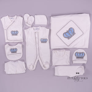 Angel Wings Embroidered Baby Set (Gold) – Itty Bitty Toes