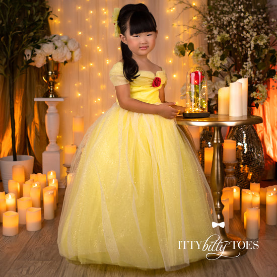 Off The Shoulder Yellow Tulle Ball Gown,Yellow Princess Dress Y4627 –  Simplepromdress