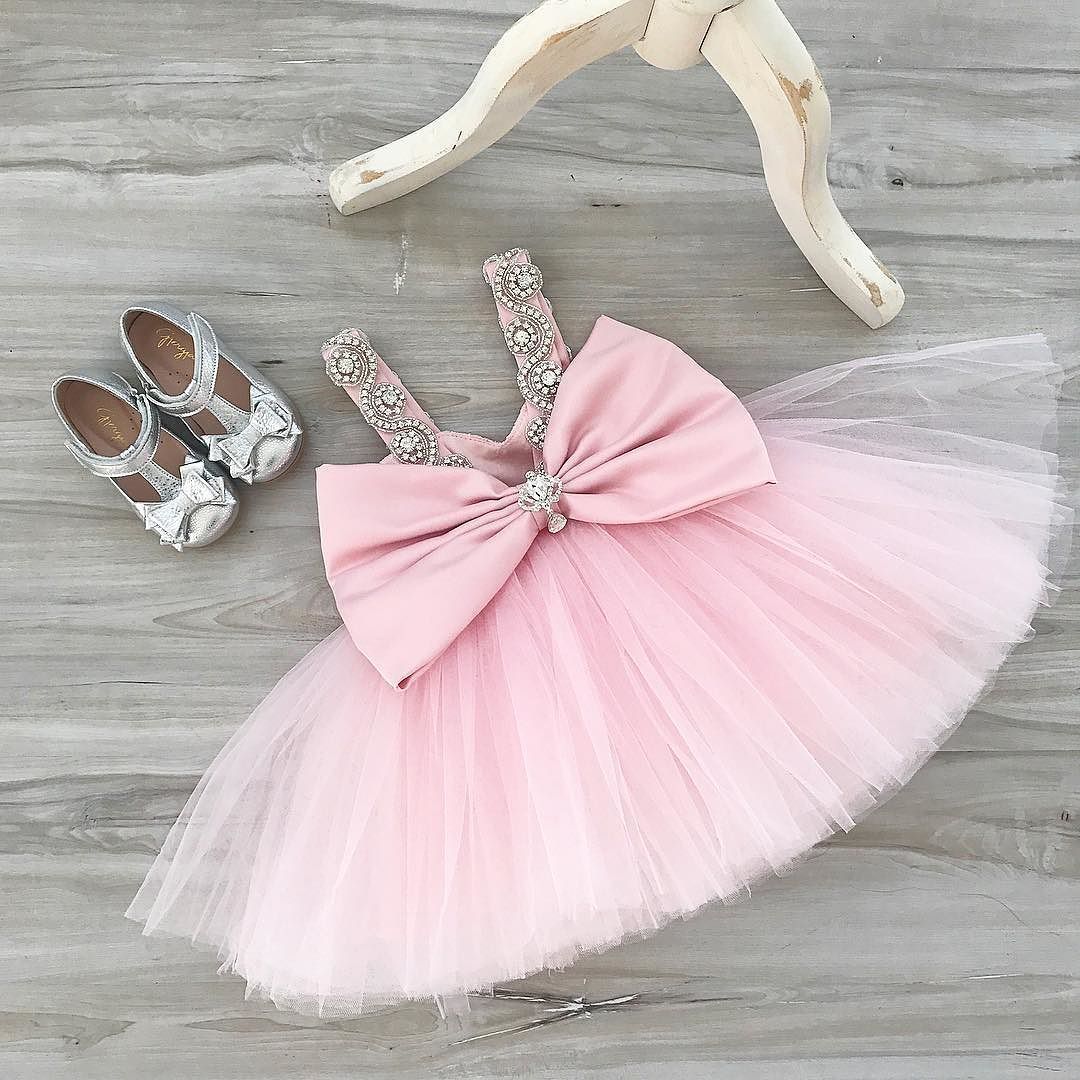 Bianca Dress (Short & Pink) – Itty Bitty Toes
