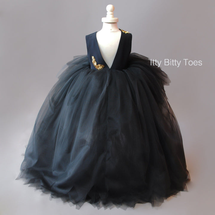 Sasha Dress (Black) - Couture - Itty Bitty Toes