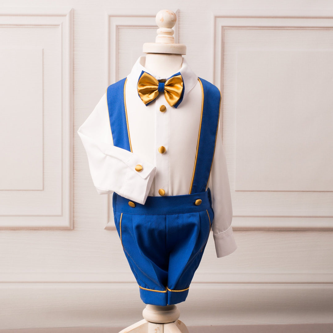 Charlie Shorts Set (Royal Blue & Gold) 0-6 months Charlie Shorts Set (Royal Blue & Gold) 0-6 months