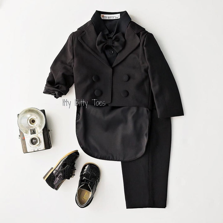 Charles Suit (Black) - Couture - Itty Bitty Toes