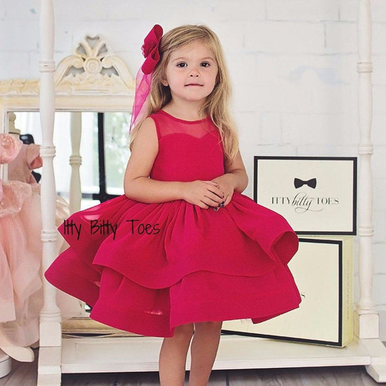 Chelsea Dress (Fuchsia) - Baby Shop Online – Itty Bitty Toes
