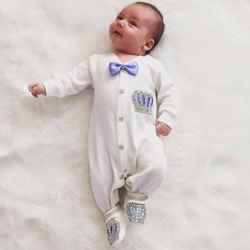 Crown Jewels Set (Baby Blue) - Newborn Set - Itty Bitty Toes