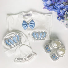 Crown Jewels Set (Baby Blue) - Newborn Set - Itty Bitty Toes