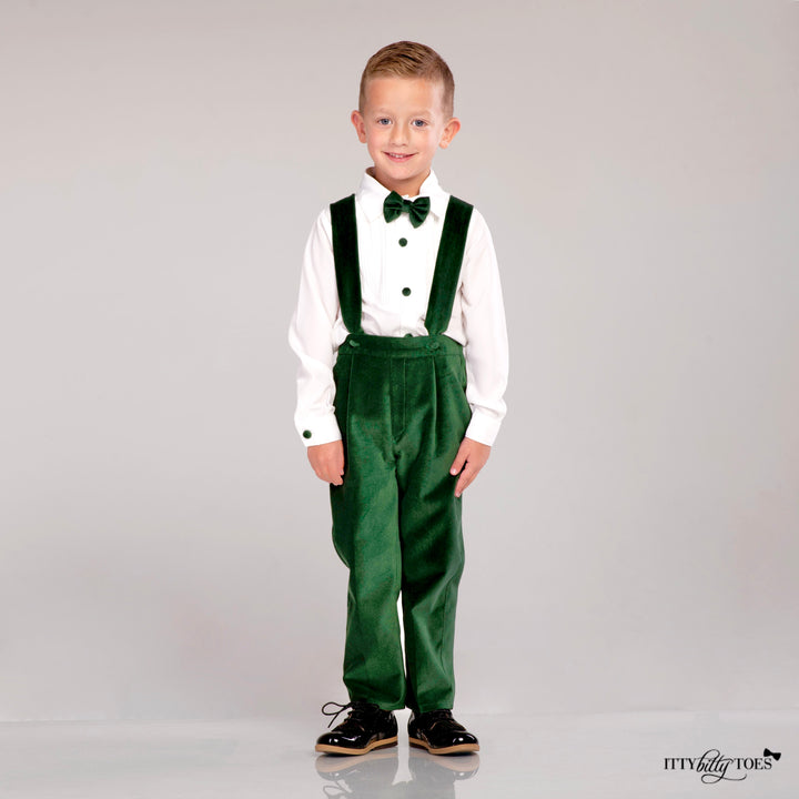 Connor Suspenders Set (Velvet Green)