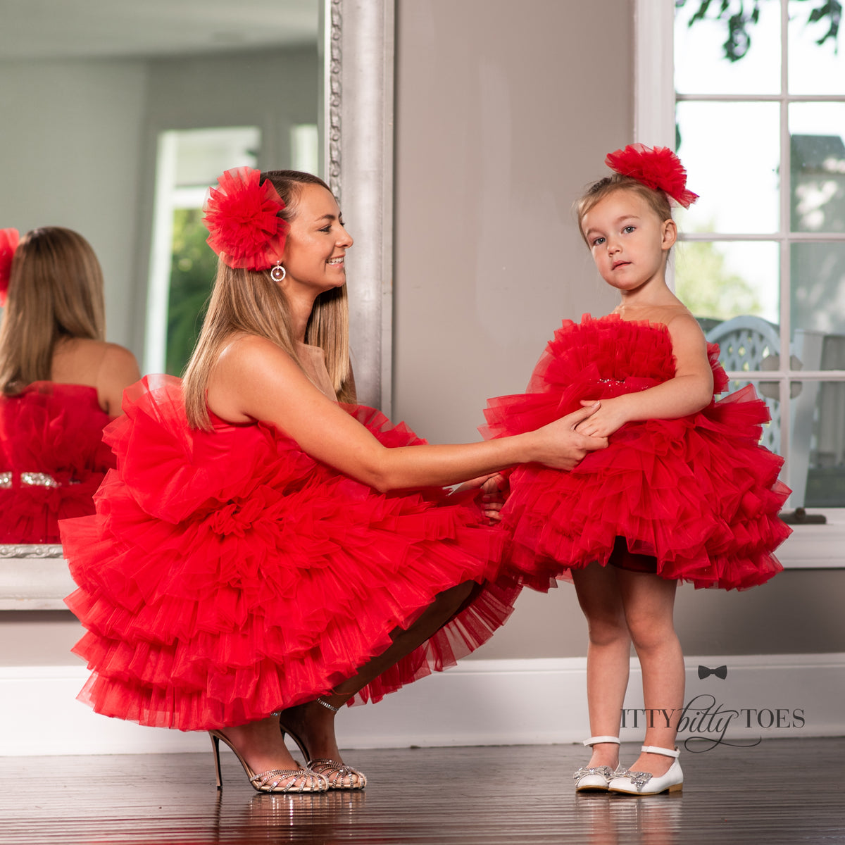 Red Isabela Mommy Dress – Itty Bitty Toes