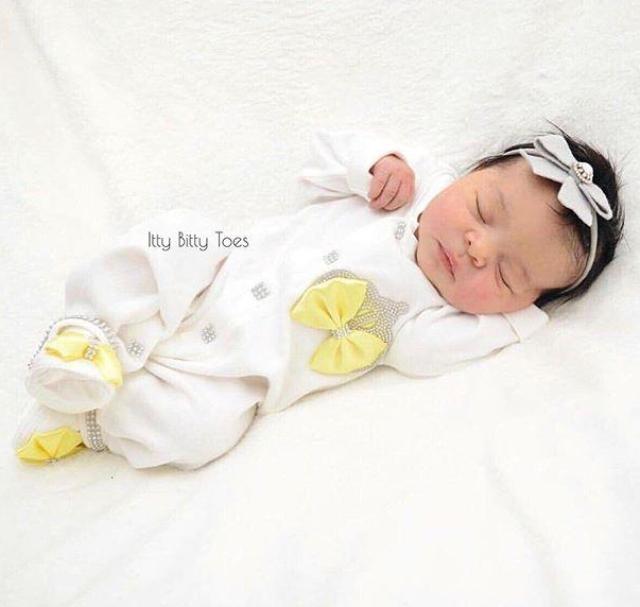 Crown Jewels Set (Yellow) - Newborn Set - Itty Bitty Toes