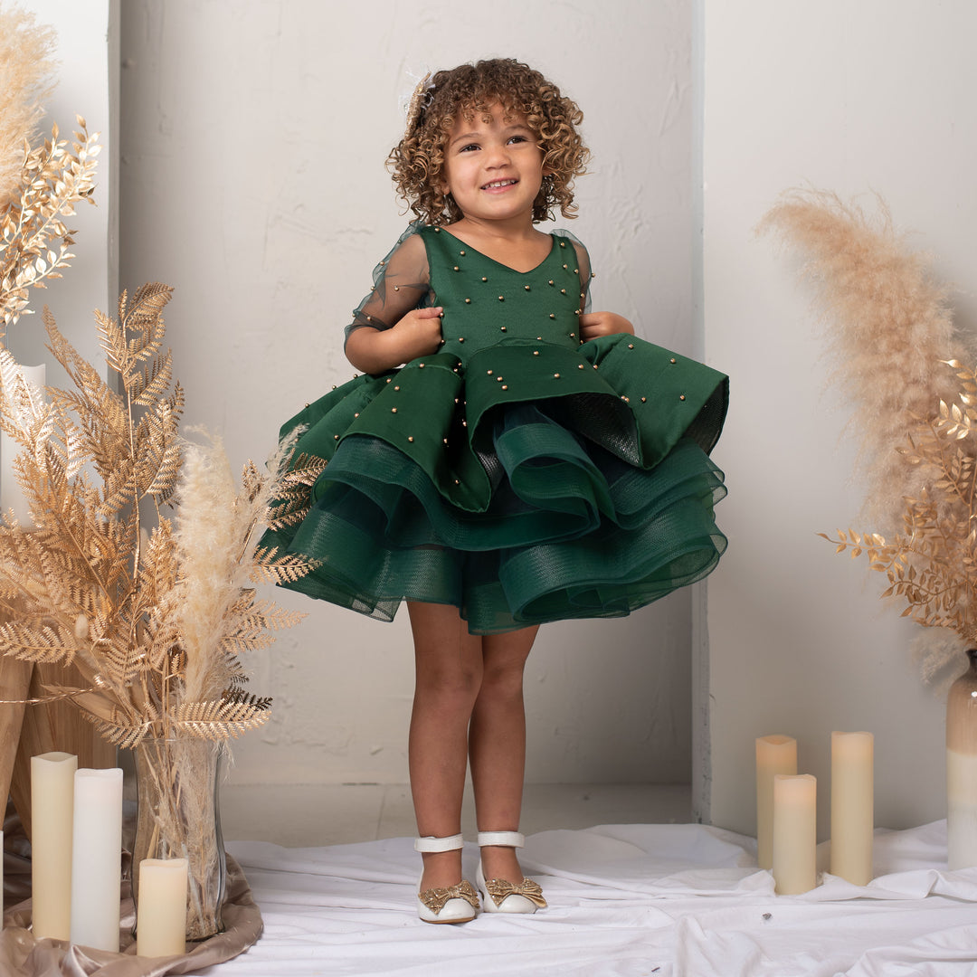 Holly Dress (Emerald) Itty Bitty Toes Holly Dress (Emerald) Itty Bitty Toes