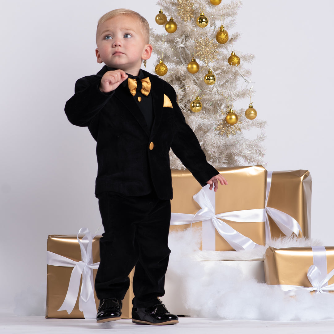 Alex Suit (Velvet Black) - Couture - Itty Bitty Toes