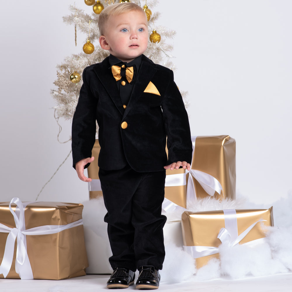 Alex Suit (Velvet Black) - Couture - Itty Bitty Toes