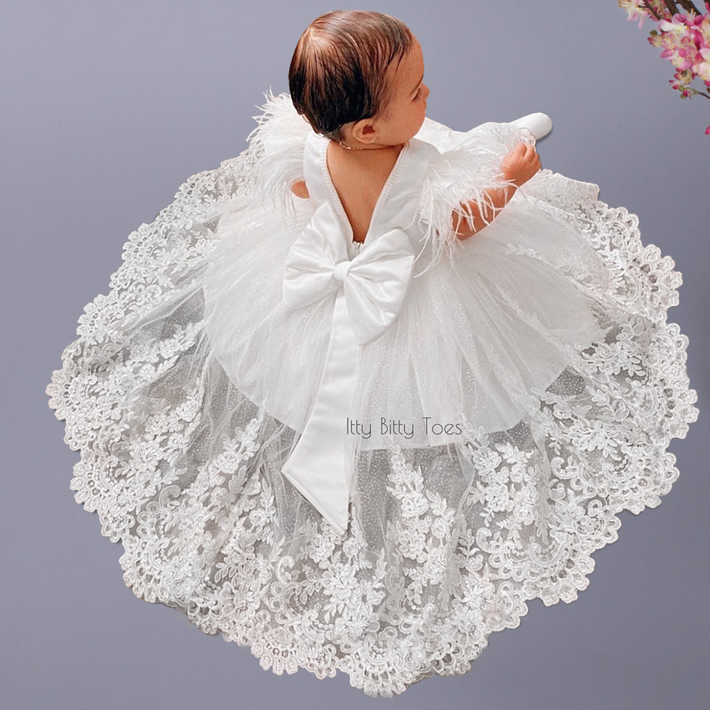 White dress for baptism baby new arrivals