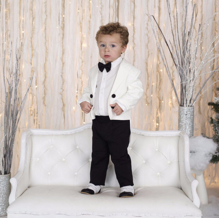 Charles Suit (Black & White) - Couture - Itty Bitty Toes