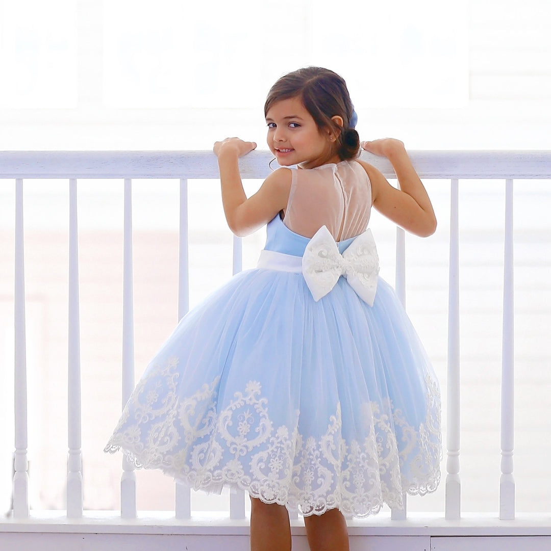 huda blue dress Huda Crepe Long Dress In Azure Rhea Costa