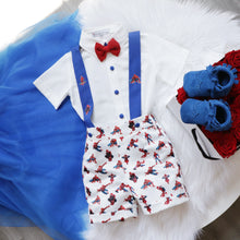 Spiderman Inspired Suspenders Set - Couture - Itty Bitty Toes