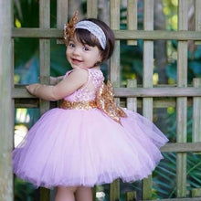 Princess Aisha Dress (Pink & Gold) - Couture - Itty Bitty Toes