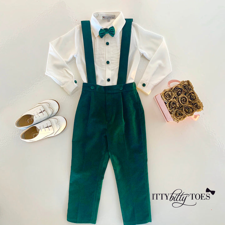 Connor Suspenders Set (Velvet Green)