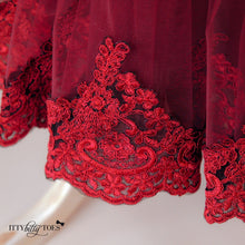 Princess Julia Dress (Burgundy) - Couture - Itty Bitty Toes
