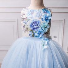 Lili Dress (Blue) - Couture - Itty Bitty Toes