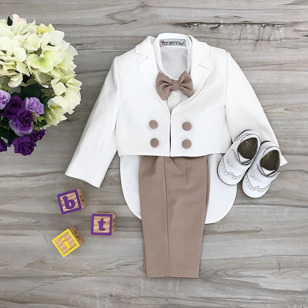 Charlie Kids White Suit 5-Piece Set by Tip Top
