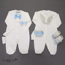 Angel Wings Jewels Set (Baby Blue) - Newborn Set - Itty Bitty Toes