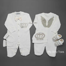 Angel Wings Jewels Set (White) - Newborn Set - Itty Bitty Toes