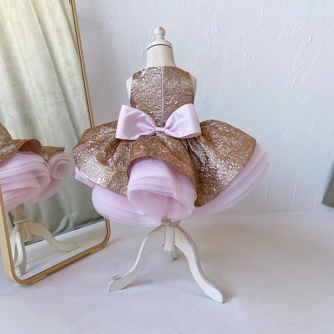 Glory Dress (Rose Gold & Pink) Itty Bitty Toes Glory Dress (Rose Gold & Pink) Itty Bitty Toes