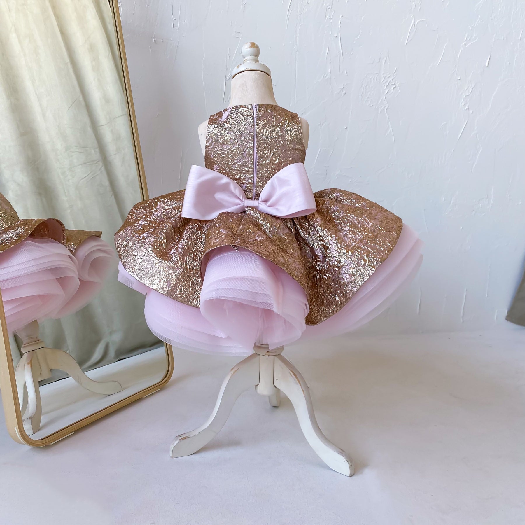 Glory Dress (Rose Gold & Pink) Itty Bitty Toes Glory Dress (Rose Gold & Pink) Itty Bitty Toes