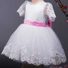 Princess Julia Dress [White & Pink]